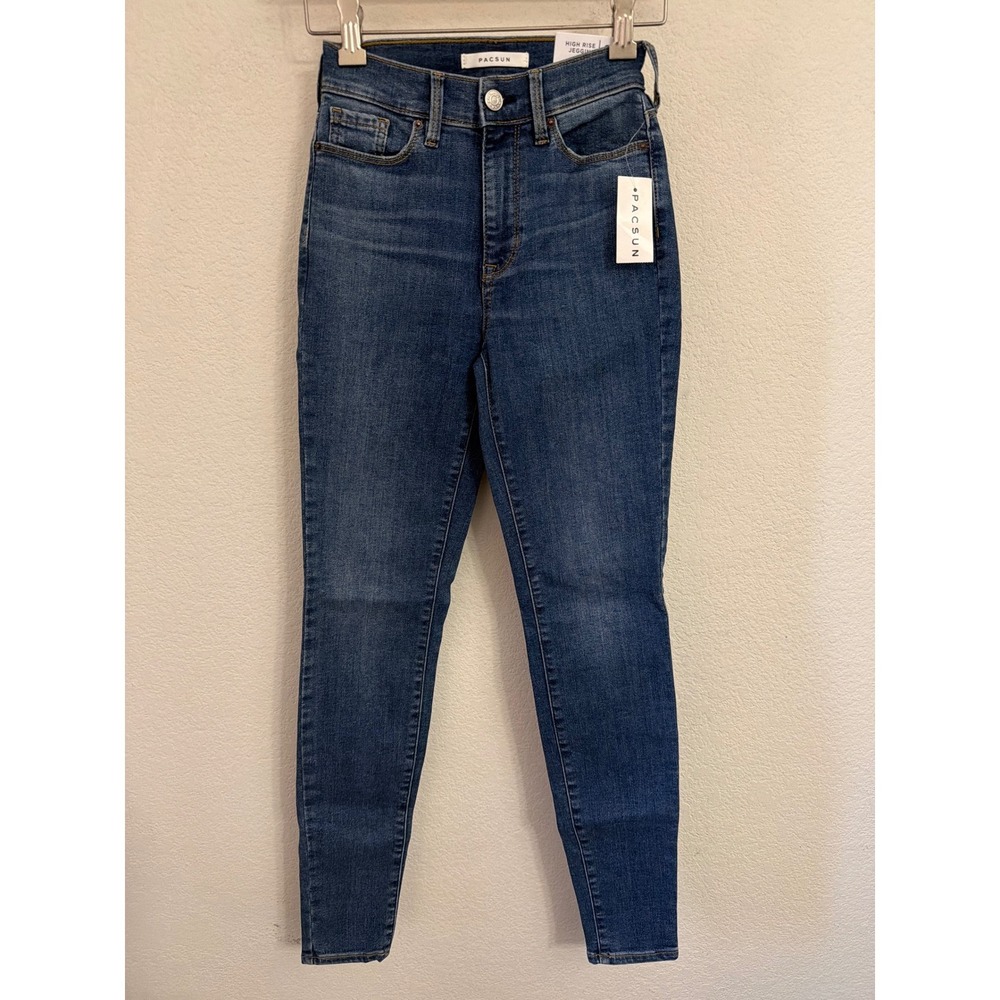 PacSun High Rise Jegging Jeans Premium Blue Skinny Fit Size 22‎ NWT